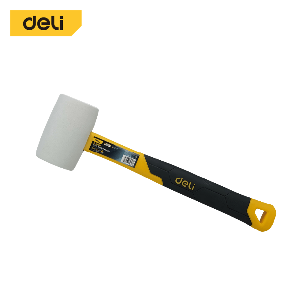 ค้อนยาง DELI EDL5908B-YL-01 8OZ สีขาว_0